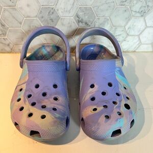 CROCS Purple & Teal Marble J4